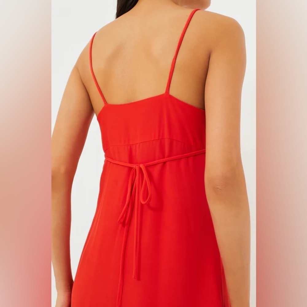 Emerson Fry Grenadine Amy Sundress Size M NWT Red Midi Dress Viscose Slit USA - Picture 5 of 12